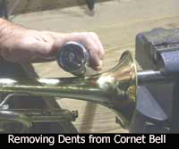 Removing dents from Cornet Bell